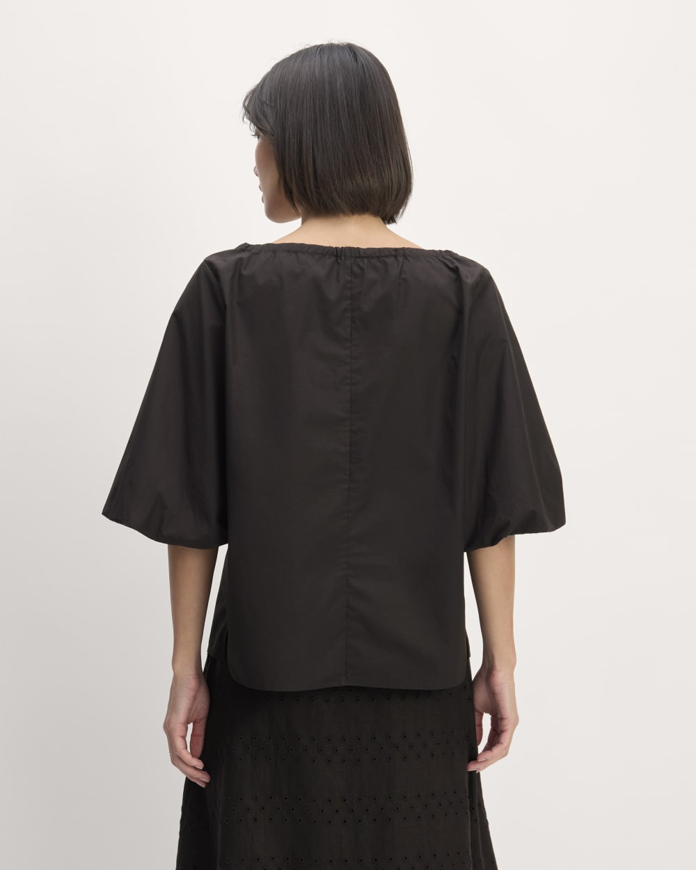 The Supima® Puff-Sleeve Top | Black - Image 6