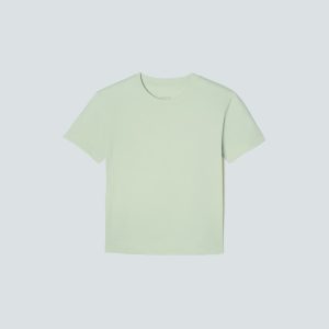 Alternative view of The Box-Cut Tee in Essential Cotton | Seafoam Green | No Pocket