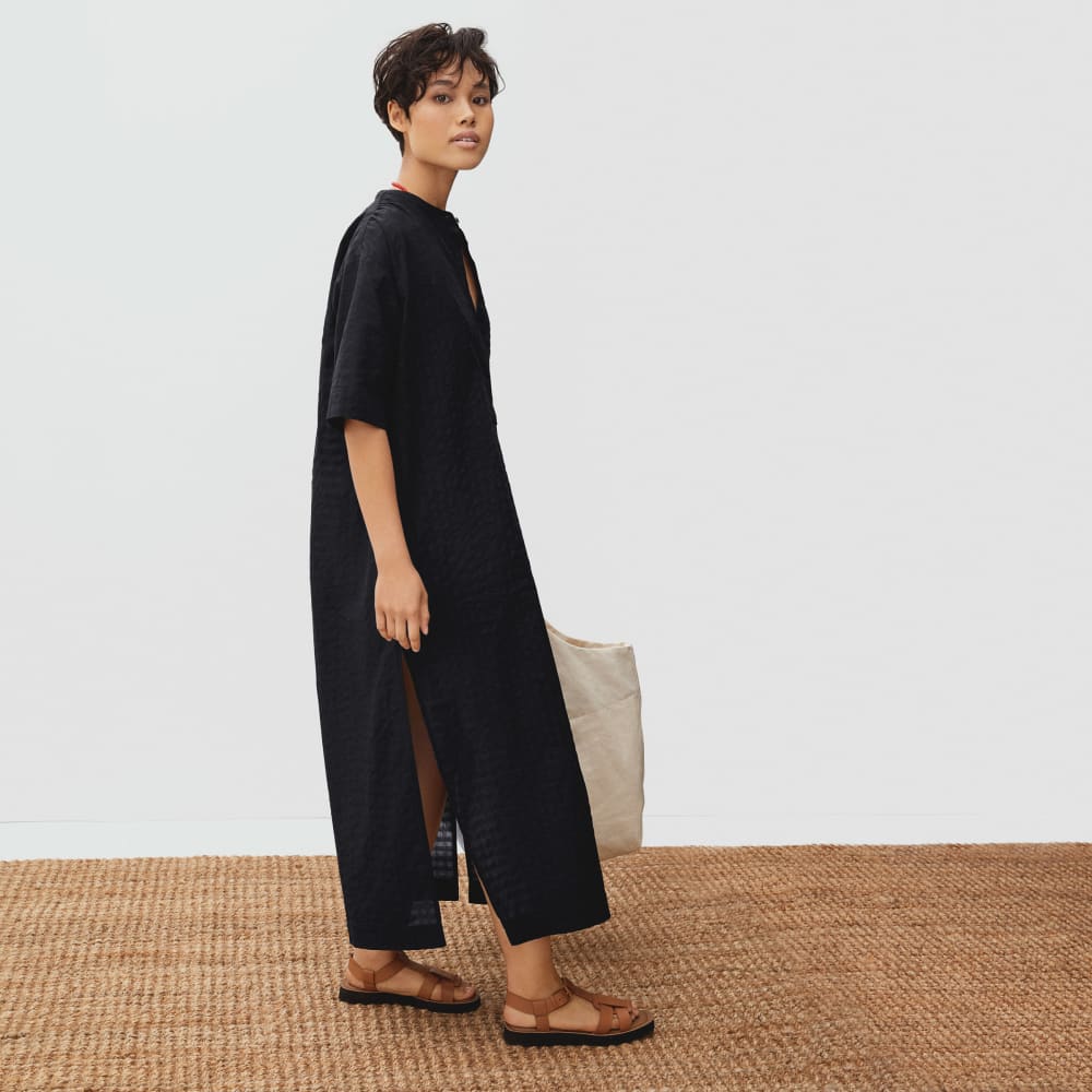 The Caftan Dress | Black Check - Image 2