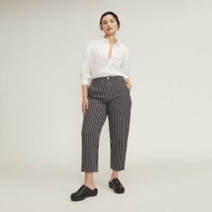 The Utility Barrel Pant | Black / Bone | Regular