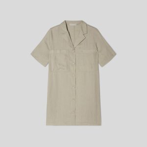 Alternative view of The Linen Workwear Dress | Seagrass