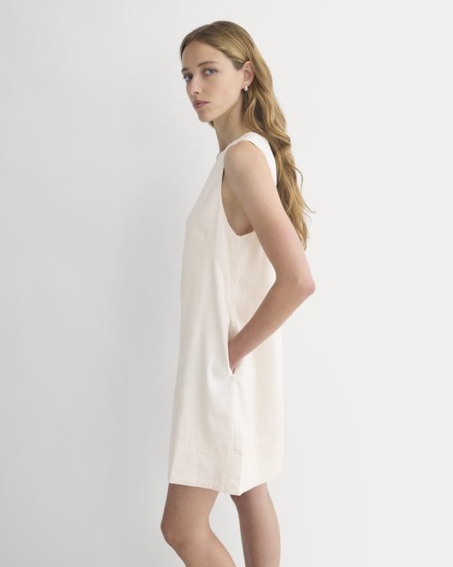 The Shift Dress in Stretch Linen | Bone