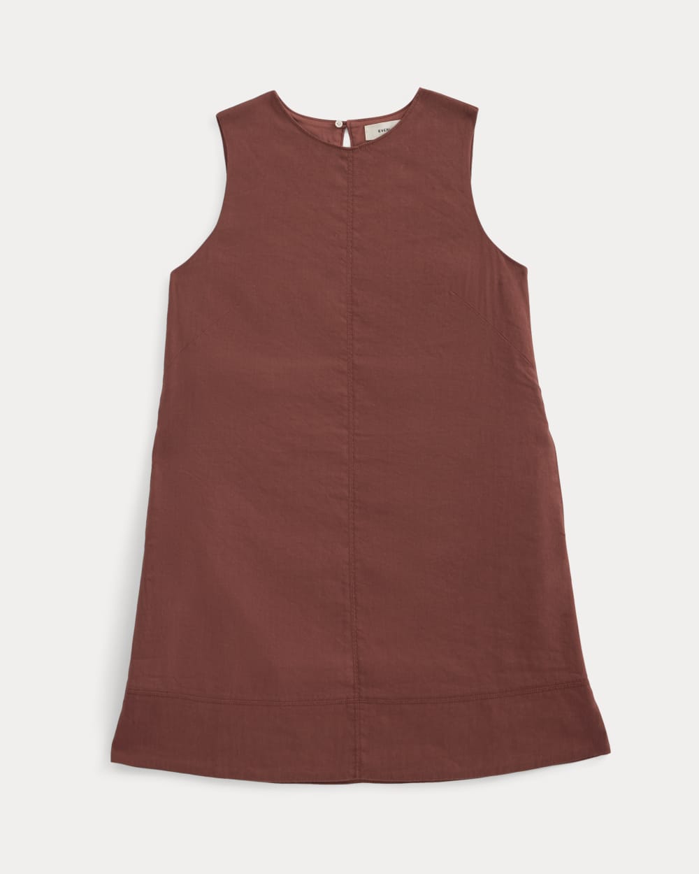 The Shift Dress in Stretch Linen | Henna Red - Image 2