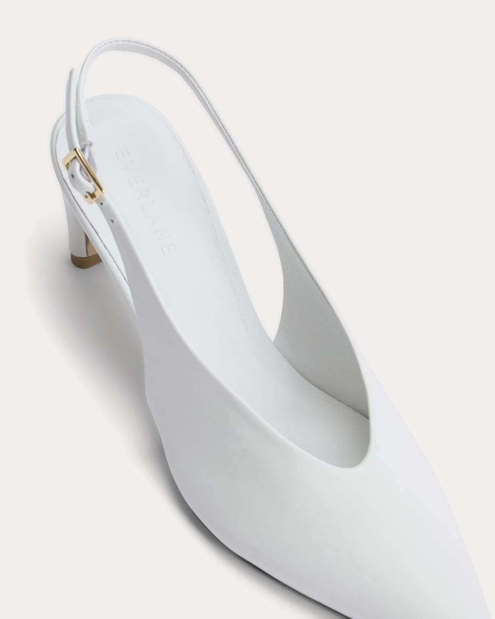 Pointed-Toe Slingback Heel | Snow - Image 7