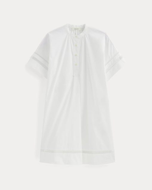 Alternative view of The Lace Trim Popover Dress | White