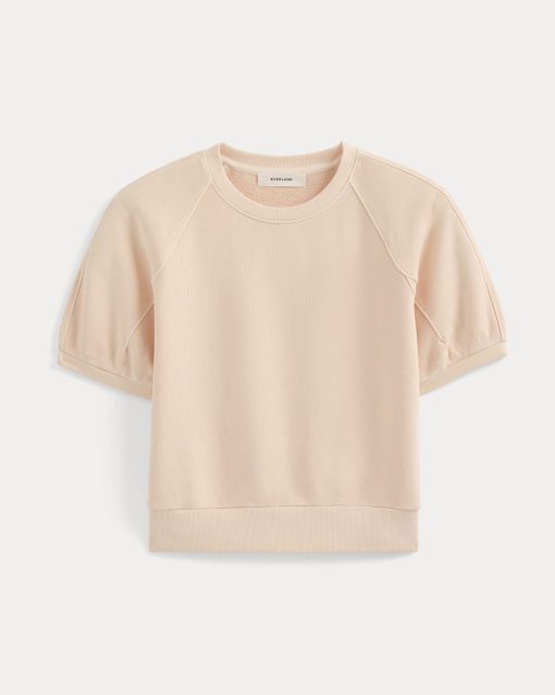 Alternative view of Lightweight Terry Blouson Short-Sleeve Crew | Pale Peach