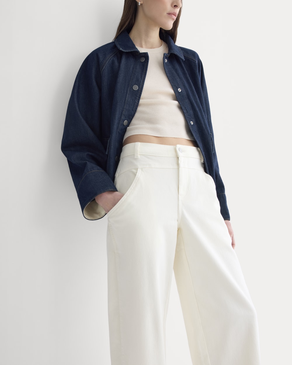 Double-Stitch Barrel Pant | Bone - Image 3