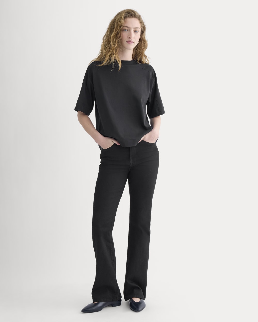 Oversized Seamed Tee | Black - Image 3