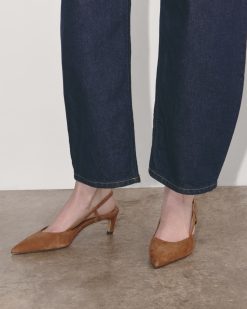 Alternative view of The Studio Slingback Heel | Saddle Brown Suede