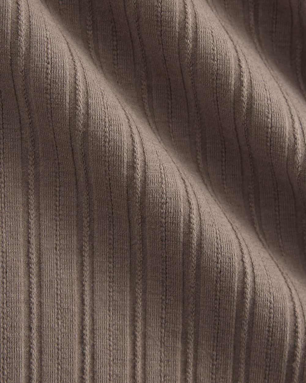 Scoop-Neck Midi Dress in Pointelle Knit | Heathered Chocolate Chip - Image 5