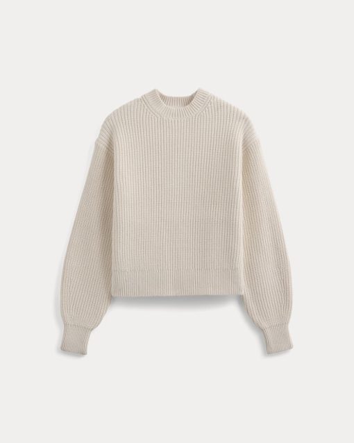 Alternative view of Cropped Ribbed Crew in Everyday Cotton | Canvas