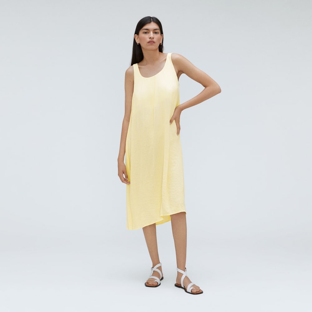 The Naia™ Ripple Tank Dress | Pastel Yellow - Image 2