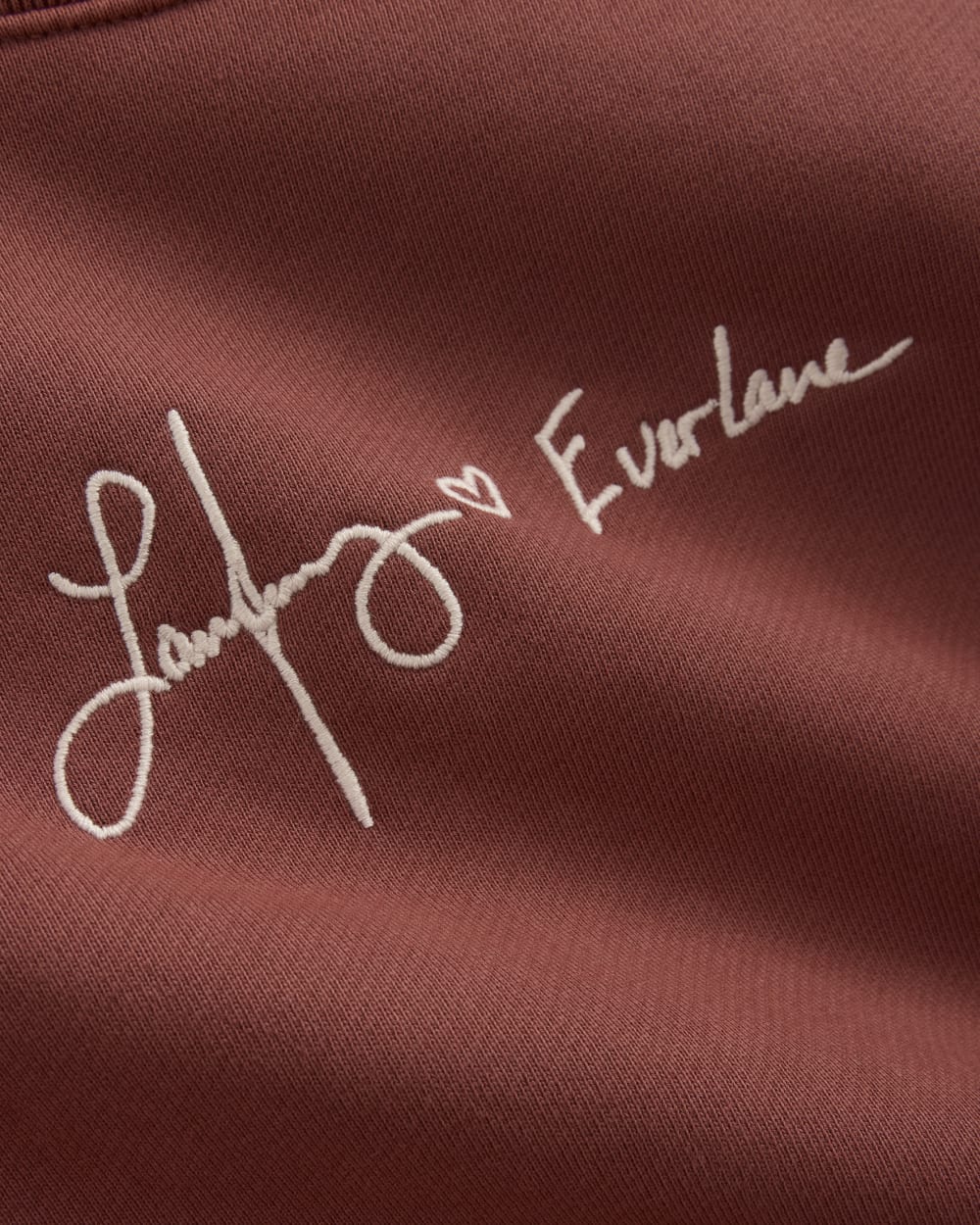 Everlane x The Laufey Foundation Cropped Sweatshirt | Dusty Red - Image 6