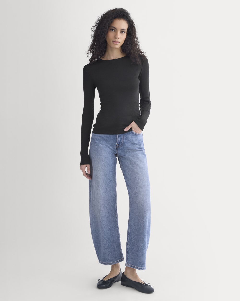 Tissue Long-Sleeve Crew | Black - Image 3