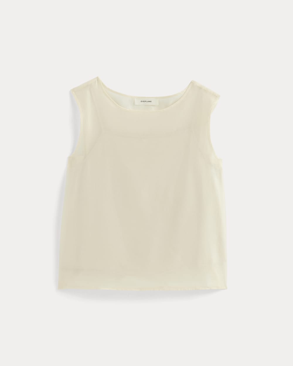 Sleeveless Top in Cotton-Silk Organza | Parchment - Image 2
