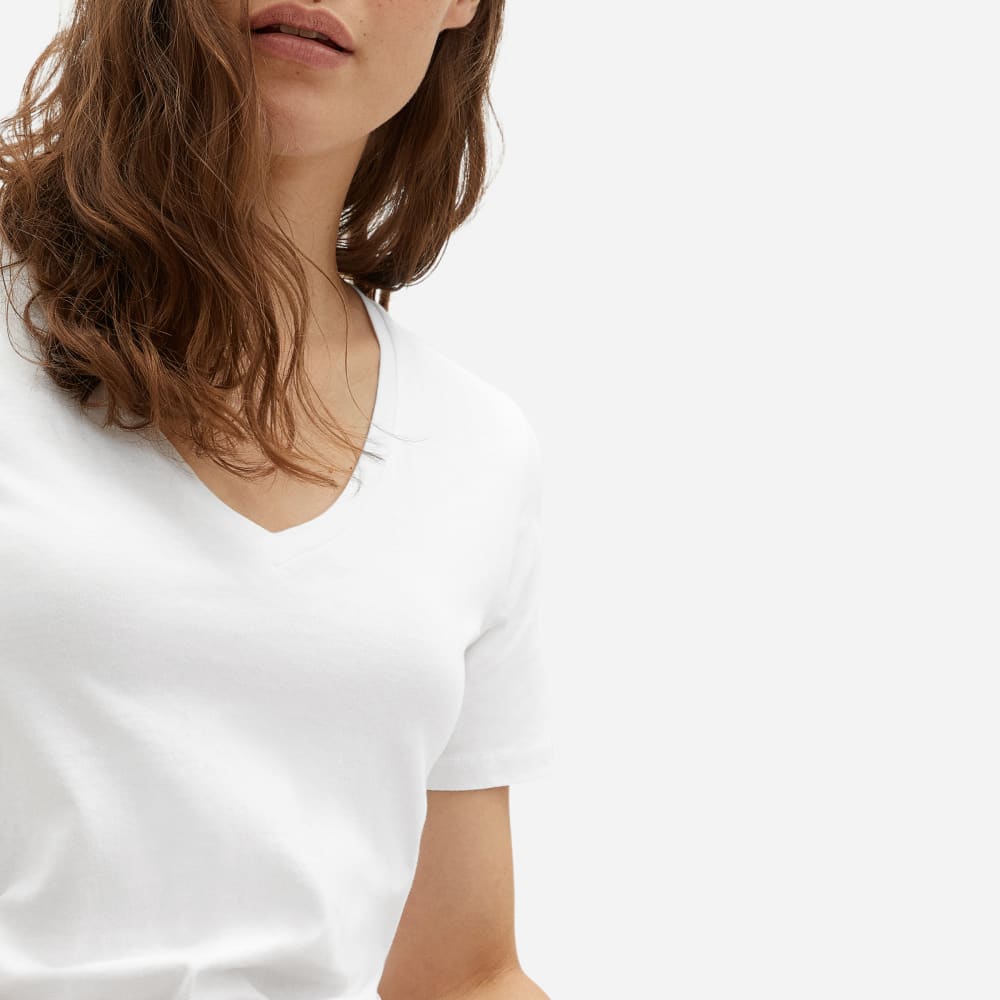 The Organic Cotton V-Neck | White - Image 8