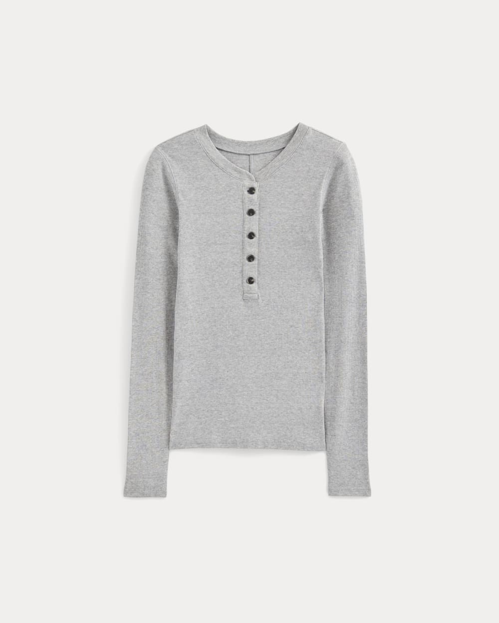 The Luxe Rib Henley | Classic Heather Grey - Image 2