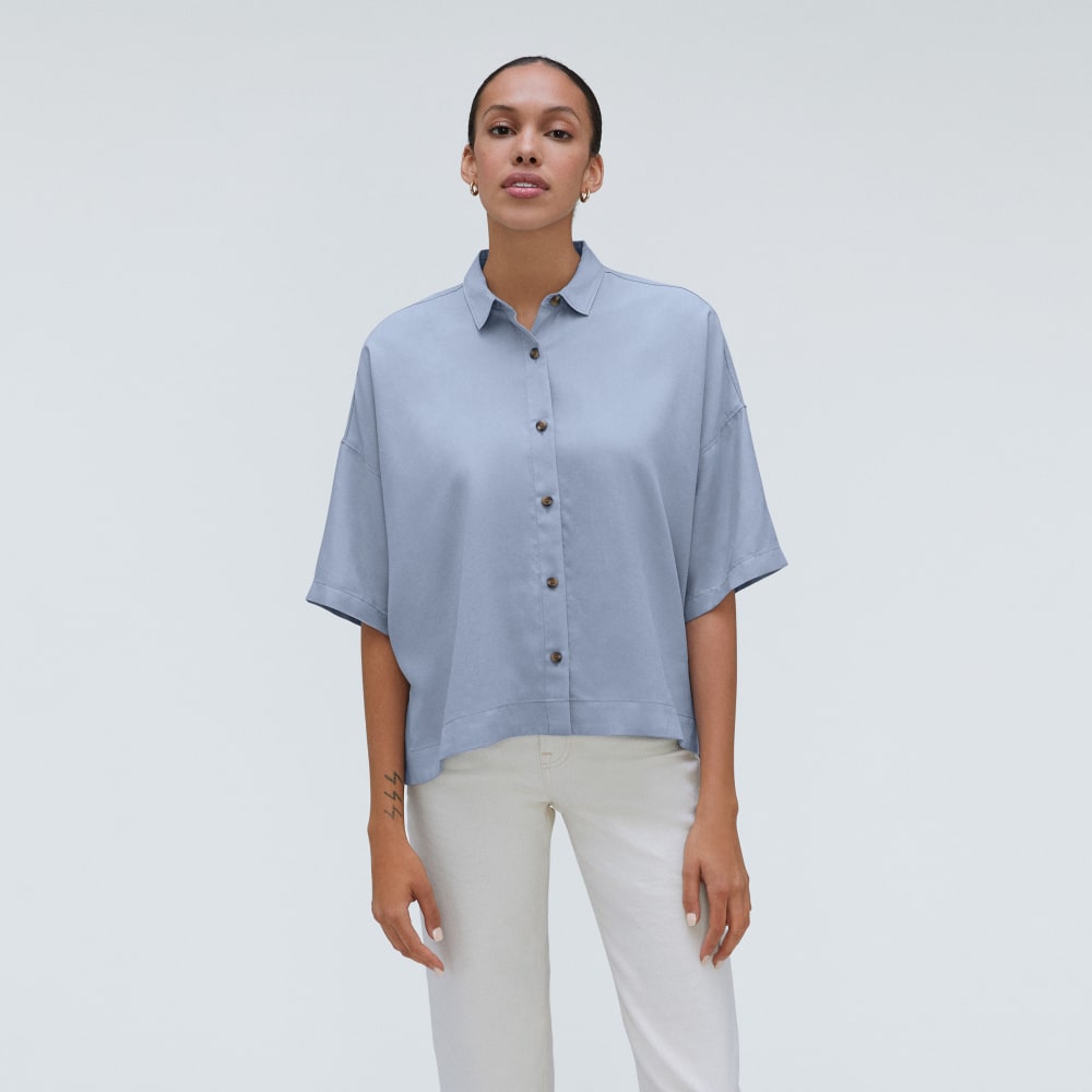 The Drapey Square Shirt | Blue Slate - Image 2