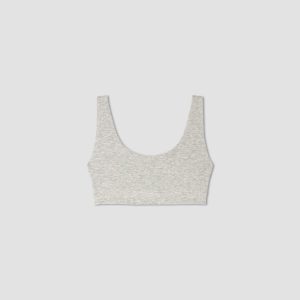 Alternative view of The Cotton Tank Bra |  Heathered Grey
