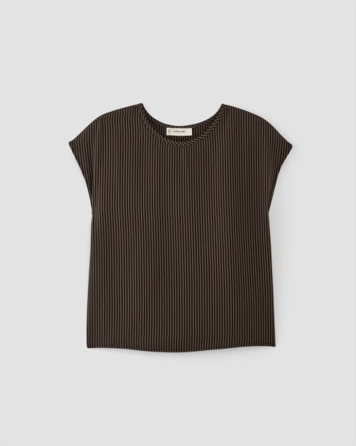 Alternative view of The Mini Jacquard Stripe Top | Cocoa / Black