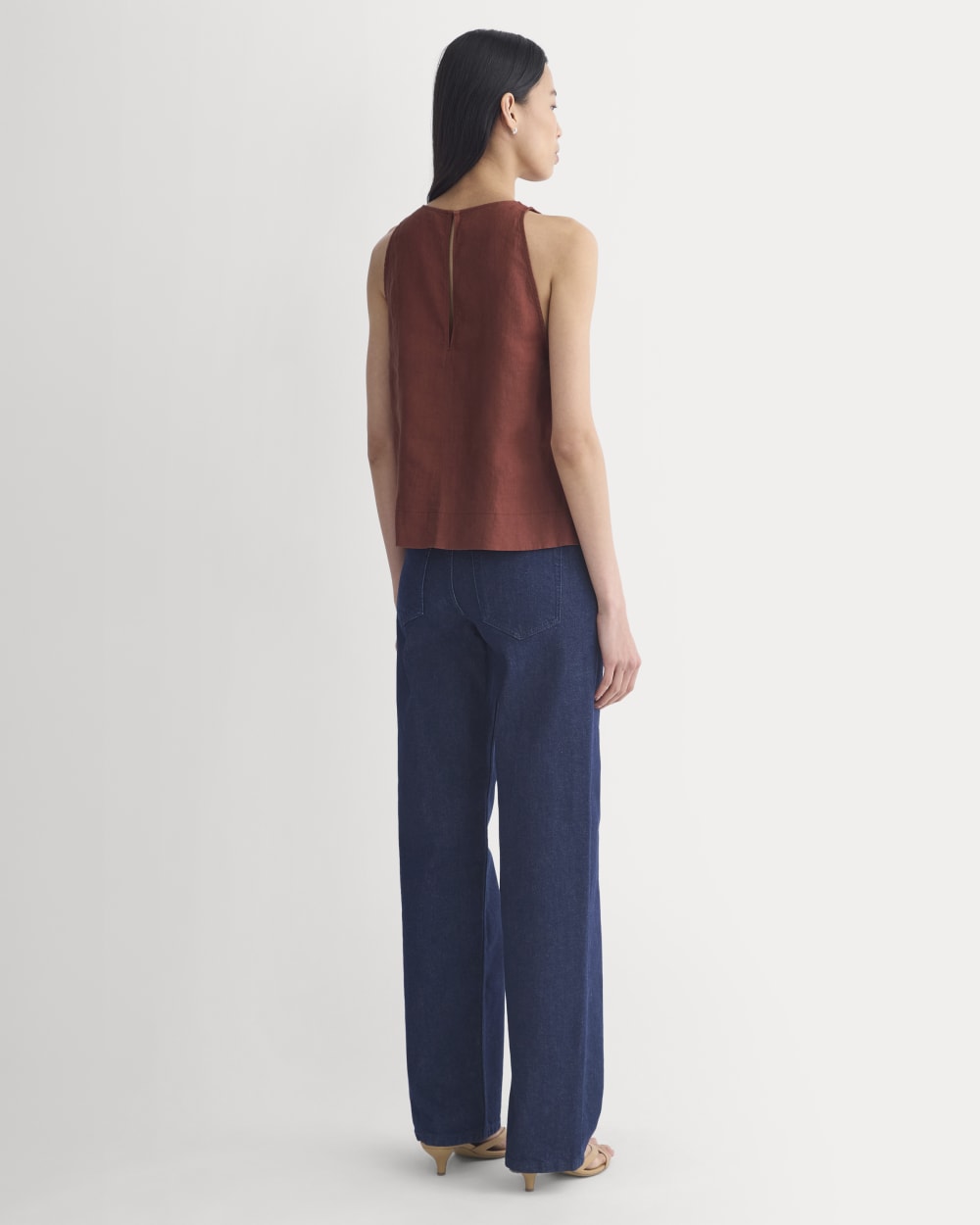 The Linen High-Neck Tank | Henna Red - Image 4