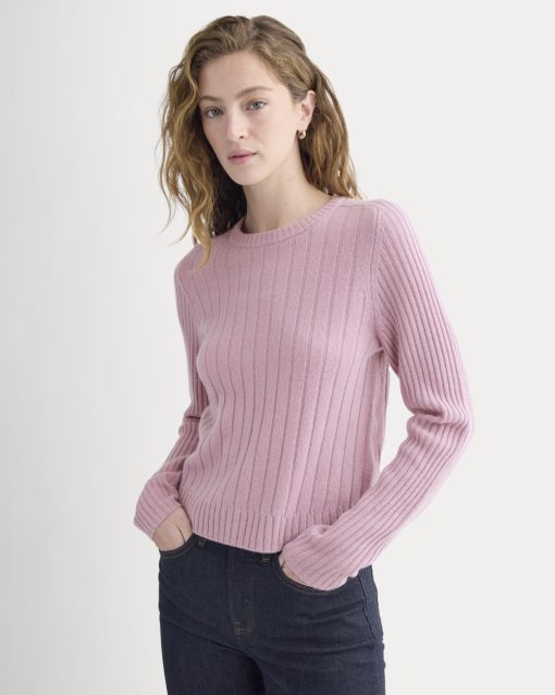 Mix Ribbed Crew in Cashmere | Lilac Crush