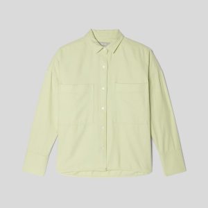 Alternative view of The Boxy Flannel | Seafoam Green
