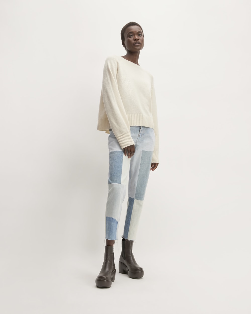 The '90s Cheeky® Mended Jean | Patched Indigo | 28.5 Inseam - Image 3