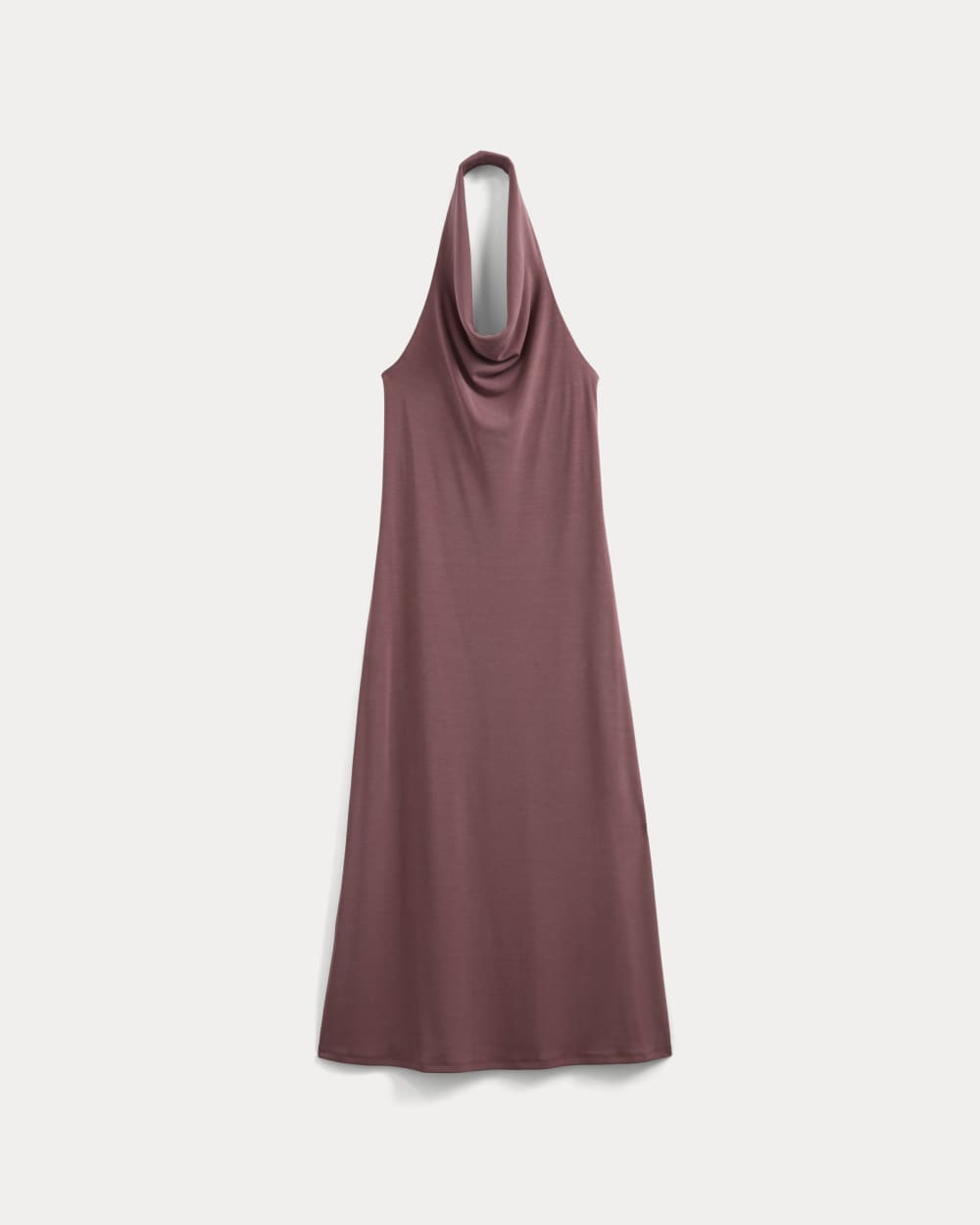 Cowlneck Halter Dress in Butterknit | Washed Henna - Image 2