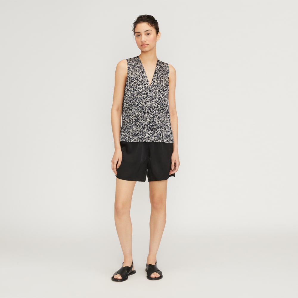The Satin V-Neck Top | Splatter - Image 6