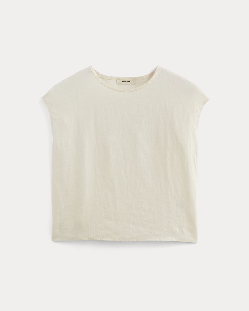 The Muscle Top in Linen | Bone - Image 2