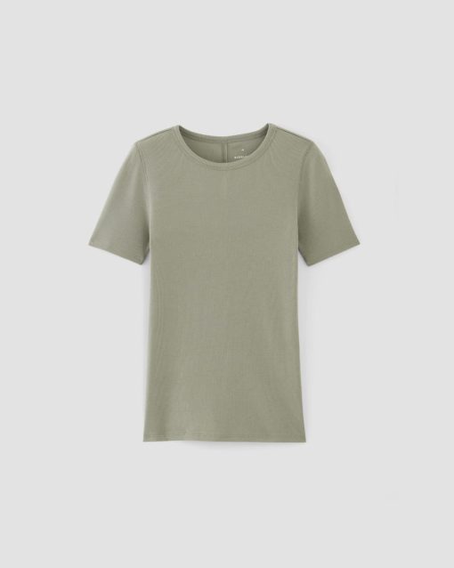 Alternative view of The Luxe Rib Crew | Sage Green