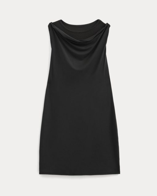 Alternative view of Cowl Neck Mini Dress | Black