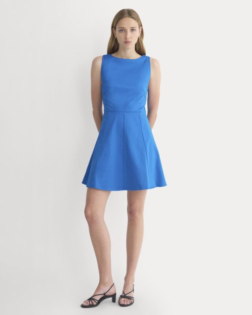 Seamed Open-Back Mini Dress | Imperial Blue