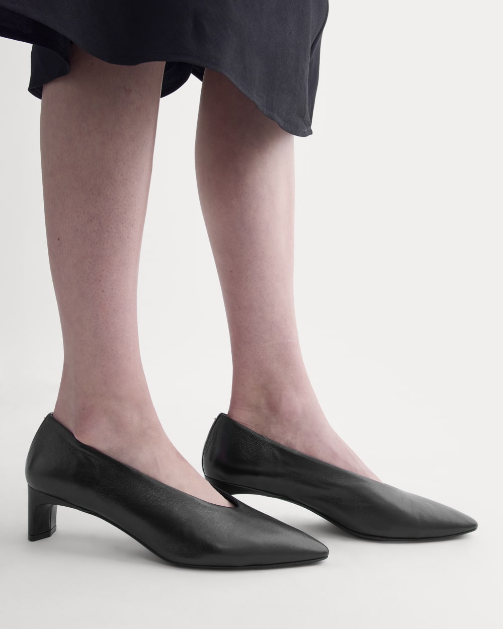 Made in Italy Almond-Toe Pump | Black Leather - Image 8