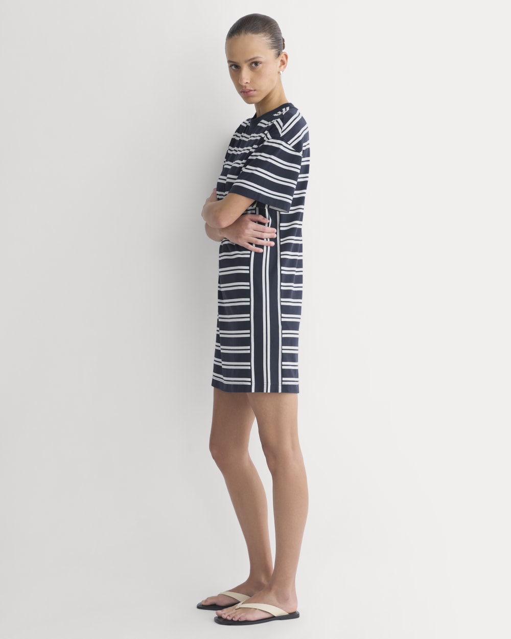 Weekend Tee Mini Dress | True Navy / Canvas Tan - Image 3