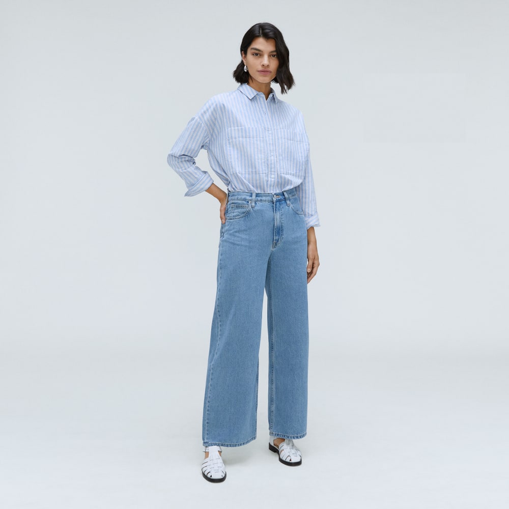 The Boxy Oxford | Sky / White - Image 6