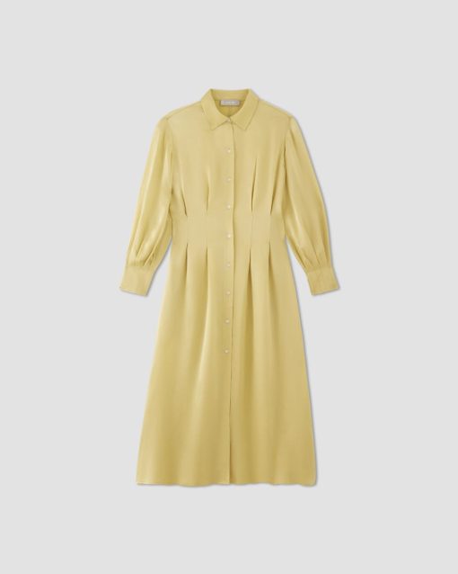 Alternative view of The Hammered Satin Shirt Dress | Raffia