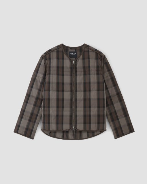 Alternative view of The Quilted Cotton Liner | Abalone / Black / Earth Brown