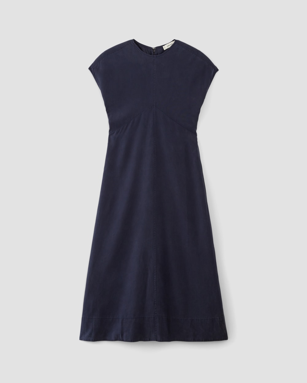 The TENCEL™ Short-Sleeve Midi Dress | Navy - Image 2