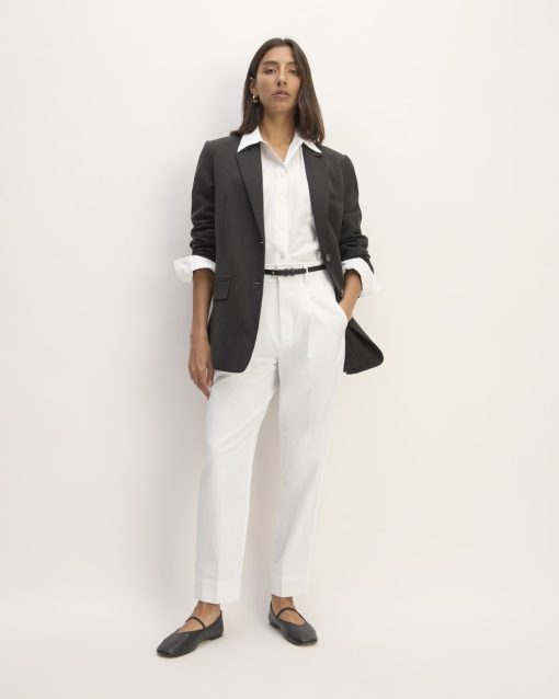 The Draper Tapered Pant in Buttersmooth | White