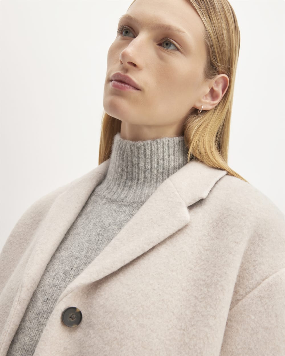 The Italian ReWool® Cocoon Coat | Oat - Image 4