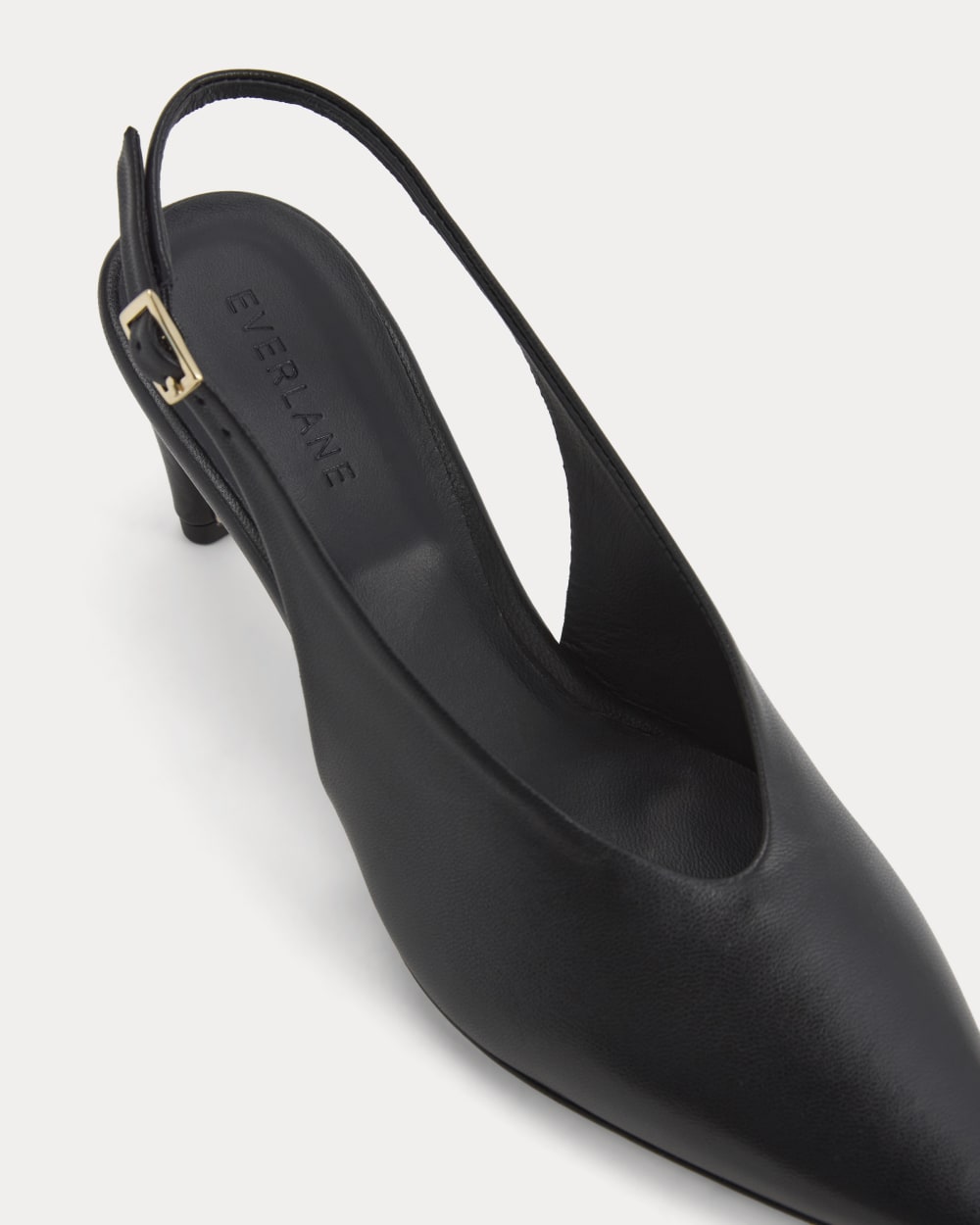 Pointed-Toe Slingback Heel | Black Leather - Image 5