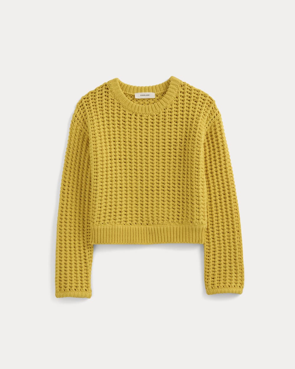Open-Knit Crew in Elevated Cotton | Passion Fruit - Image 2