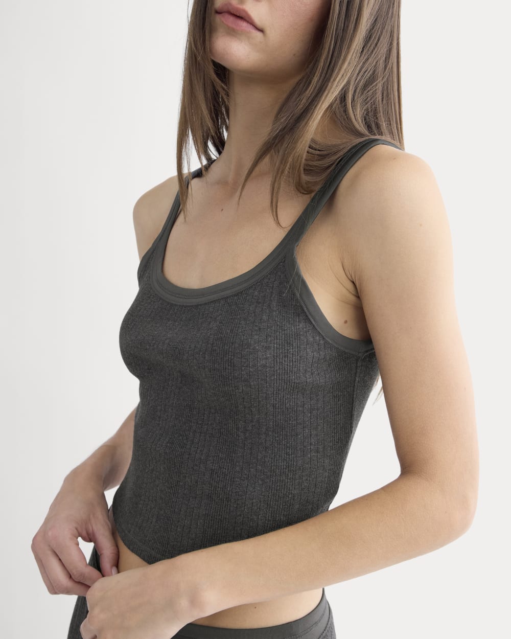Lounge Rib Tank | Heathered Soot - Image 4