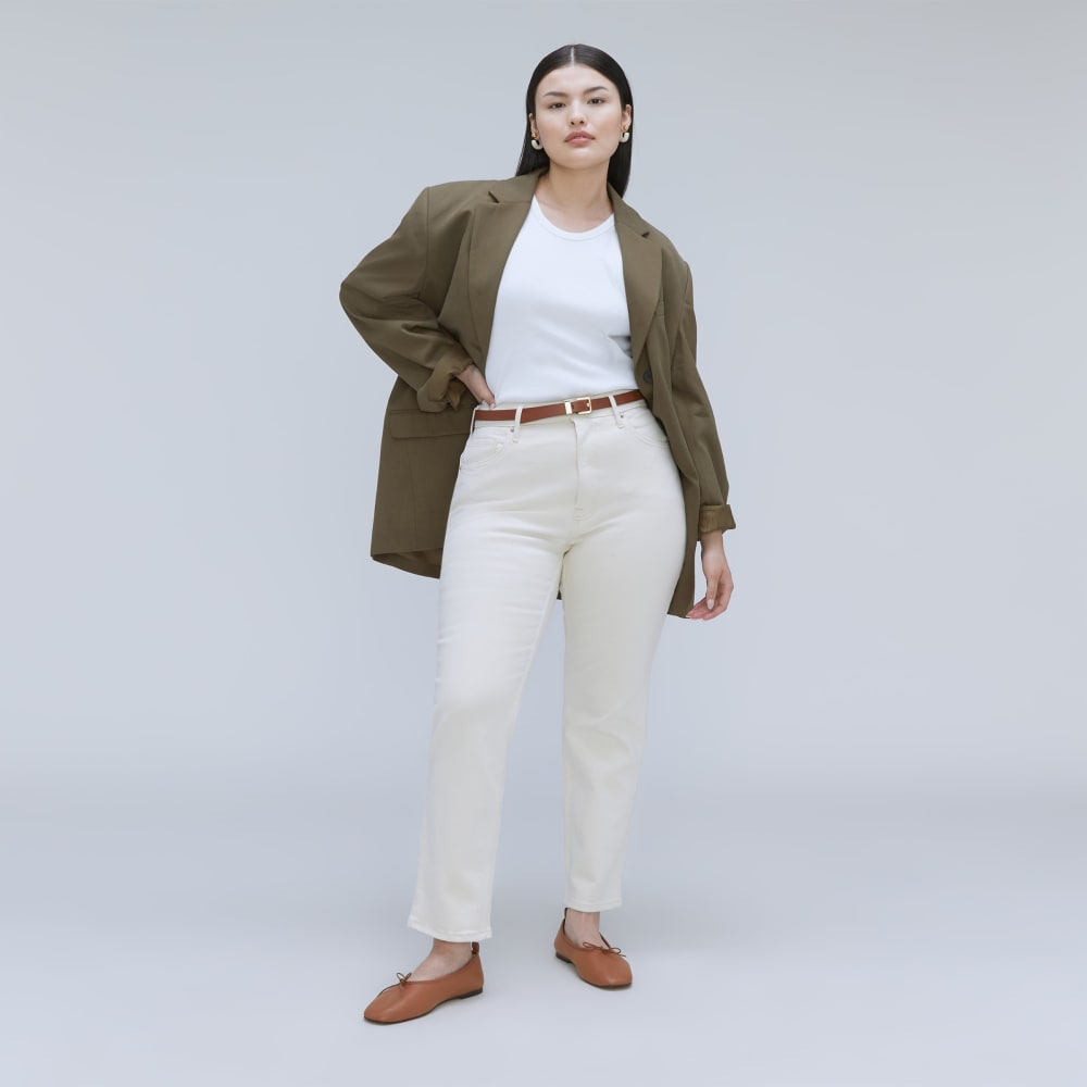 The Cheeky Hourglass Jean | Ecru | 26.5 Inseam