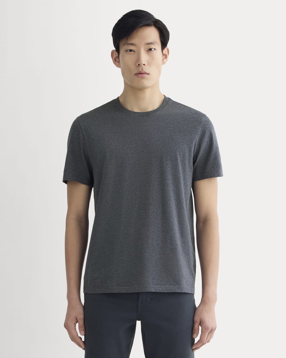 The Essential Organic Crew | Heather Deep Navy