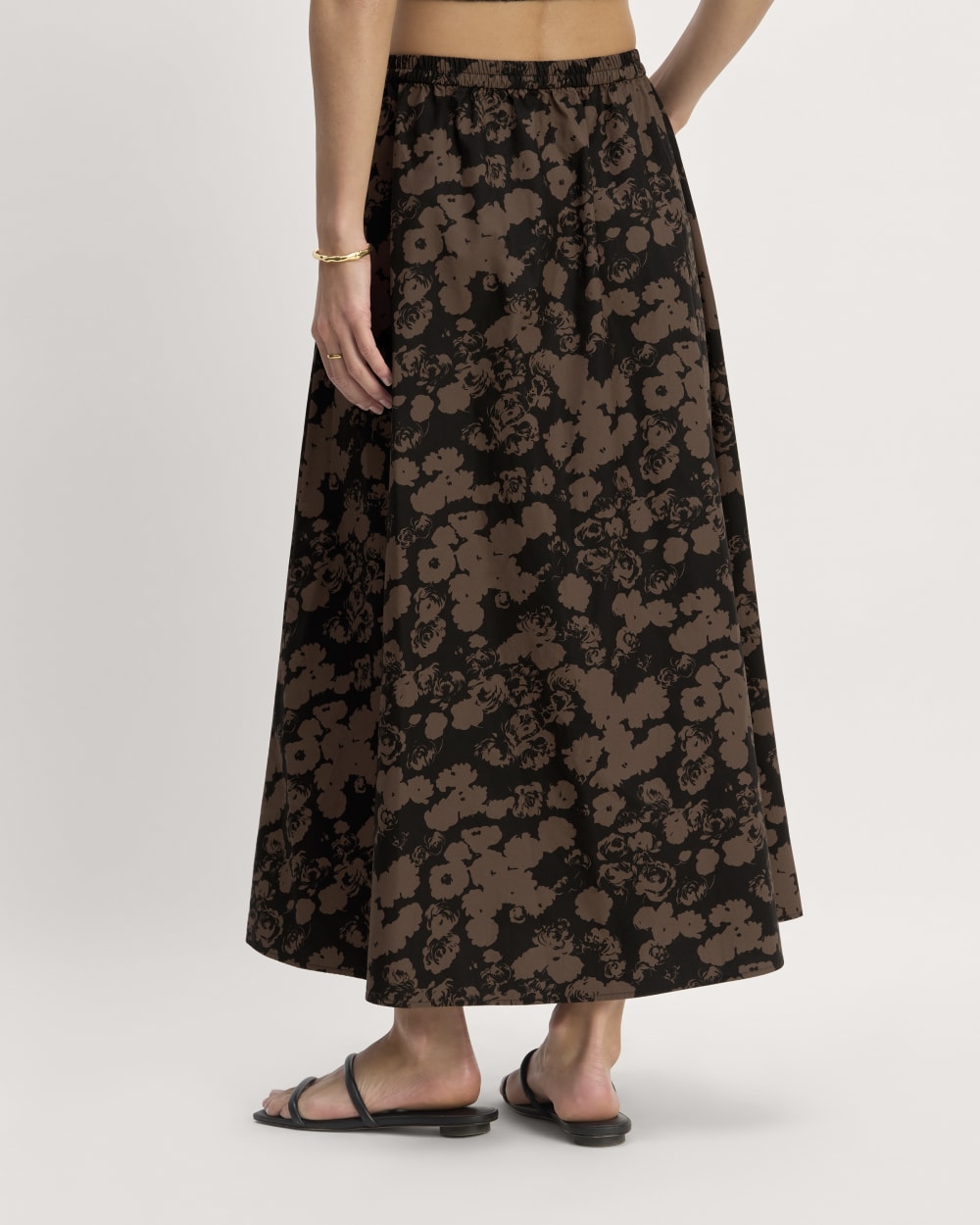The Supima® Pull-On Maxi Skirt | Black / Cocoa Floral - Image 6