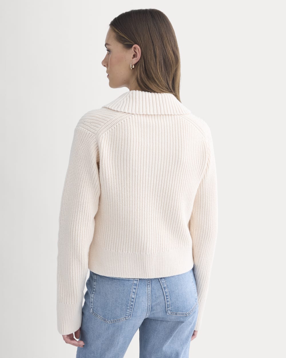 Shrunken Cardigan in Everyday Cotton | Canvas - Image 5
