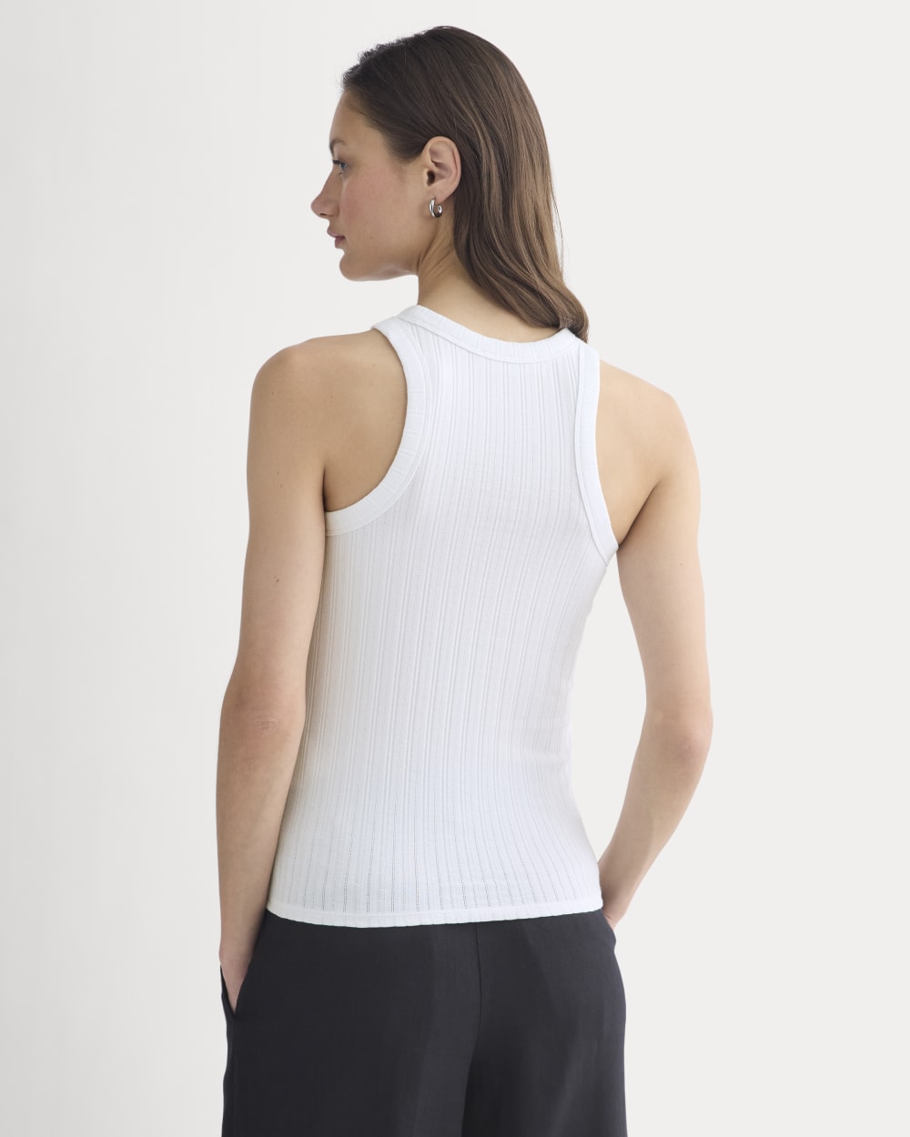 Racerback Tank in Pointelle | White - Image 5